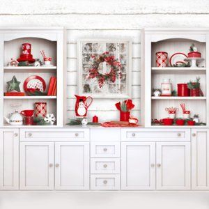 Photography Backdrop: "Simple Christmas Kitchen"